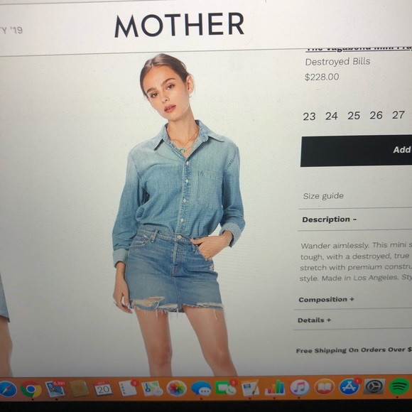 Mother Denim Jean Skirt - Picture 4 of 4